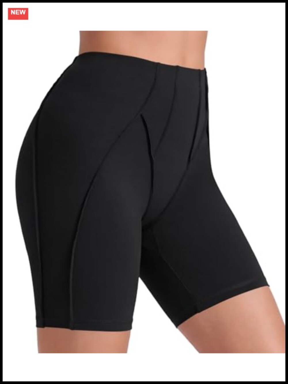 Sunzel 6" Biker Shorts High Waisted 3D Contour Seams Stretch